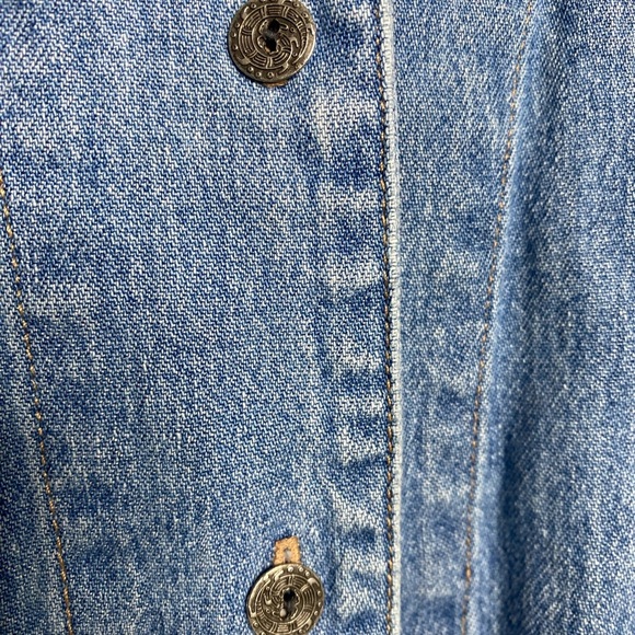 Ary Cooper vintage SOFT 100%COTTON denim shirt with flannel edged collar size M - Picture 7 of 9